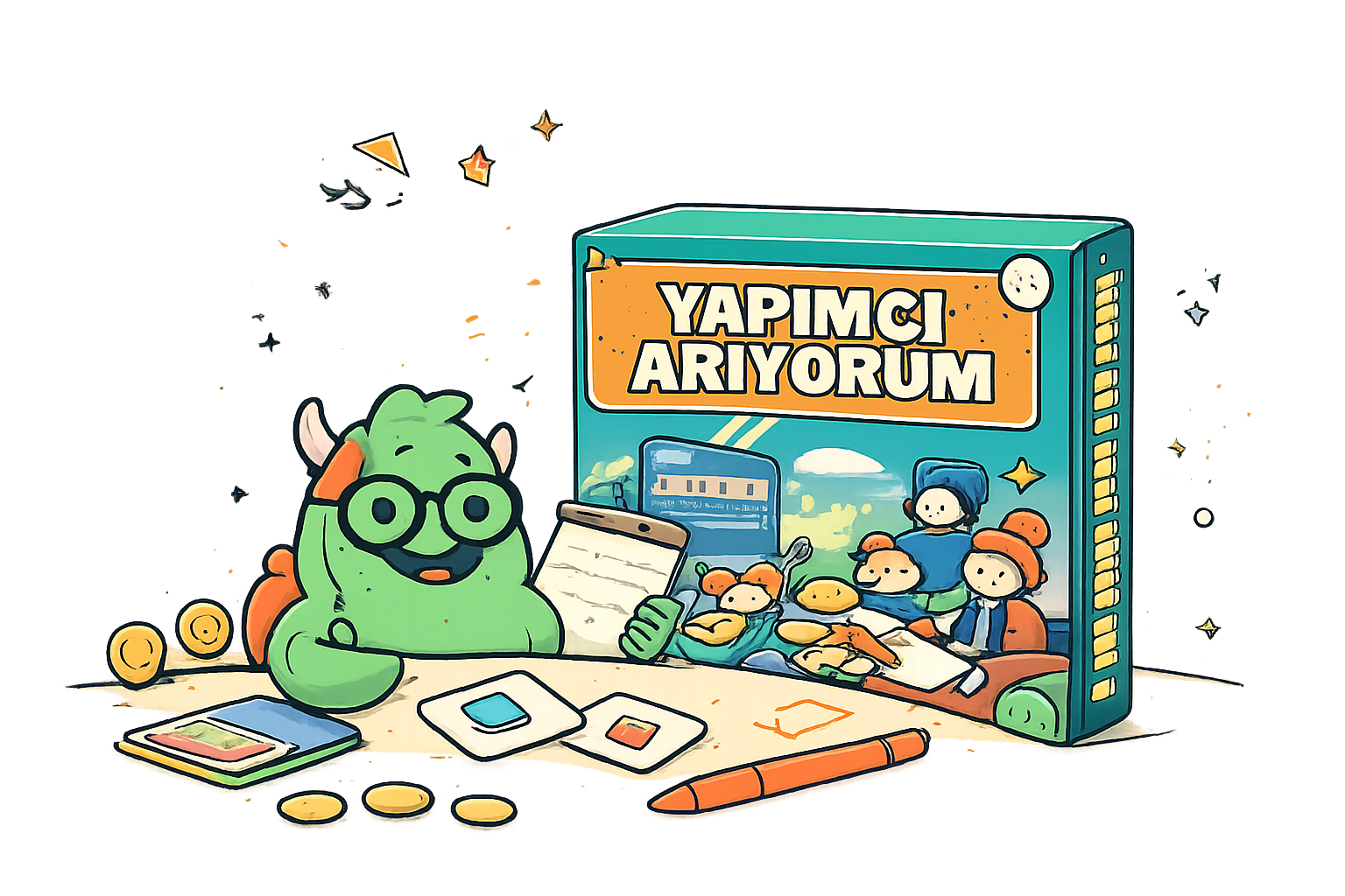 Yapımcı Arıyorum Box Illustration